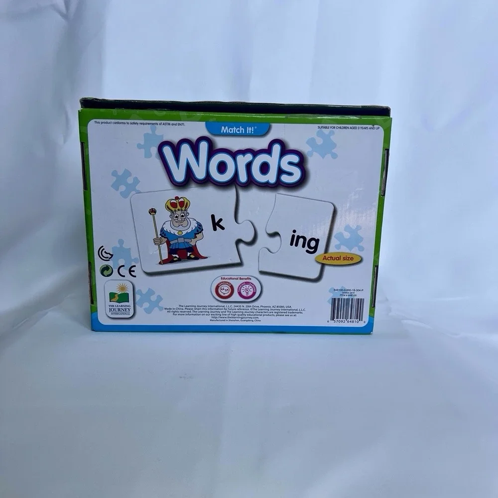 Match It! Words 30 Self‎ Correcting Puzzle Sets Teaching Words Ages 3+
